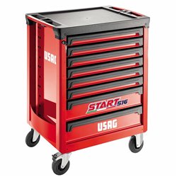 Usag 516 St8V Roller Cabinet Red Empty