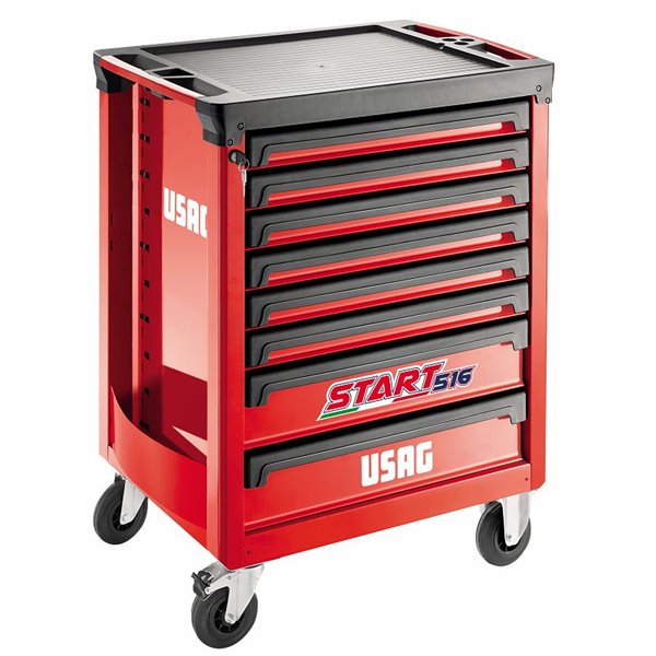Usag 516 St8V Roller Cabinet Red Empty
