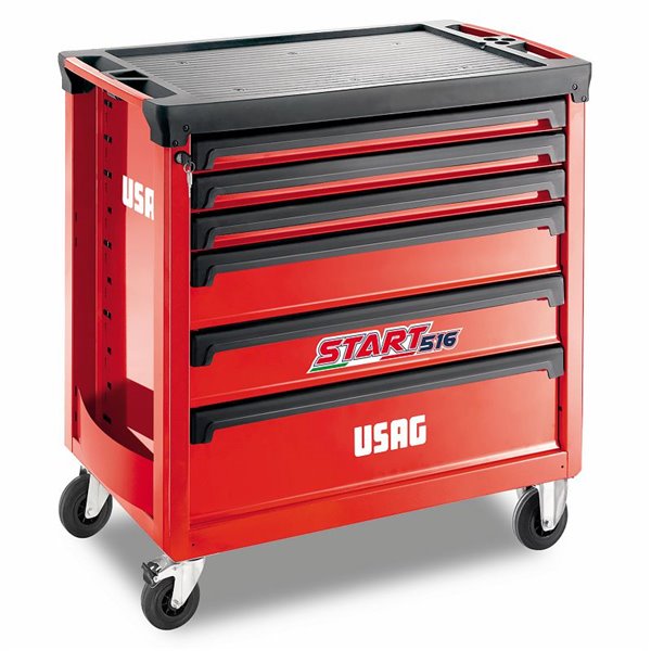 Usag 516 Stxl6V  Roller Cabinet Red Empty