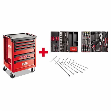 USAG 516 ST6PA  Carrello START con assortimento AUTORIPARAZIONE 495 PA (142 pz)                