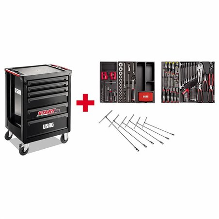 USAG 516 ST6NPA  Carrello START con assortimento AUTORIPARAZIONE 495 PA (142 pz)                