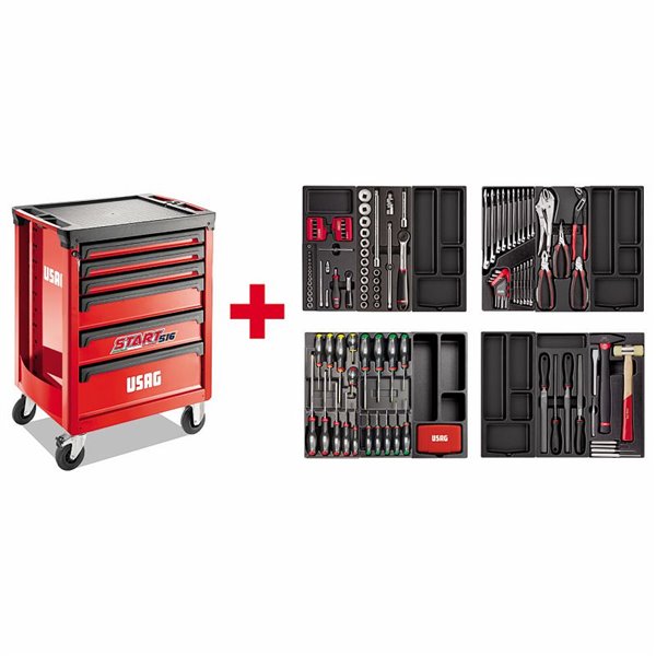 USAG 516 ST6PM  Carrello START con assortimento AUTORIPARAZIONE 495 PM (154 pz)                