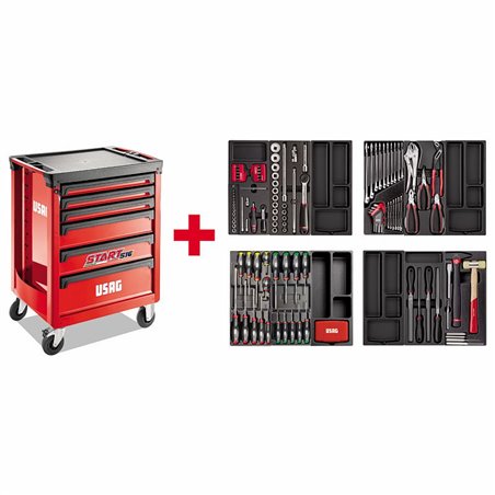 USAG 516 ST6PM  Carrello START con assortimento AUTORIPARAZIONE 495 PM (154 pz)                
