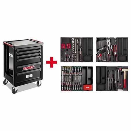 USAG 516 ST6NPM  Carrello START con assortimento MANUTENZIONE 495 PM (154 pz)                