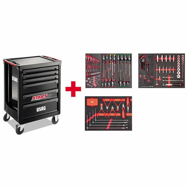 USAG 516 ST6NMA  Carrello START con assortimento AUTORIPARAZIONE 495 MAA (155 pz)                