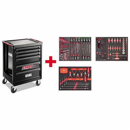 USAG 516 ST6NMA  Carrello START con assortimento AUTORIPARAZIONE 495 MAA (155 pz)                