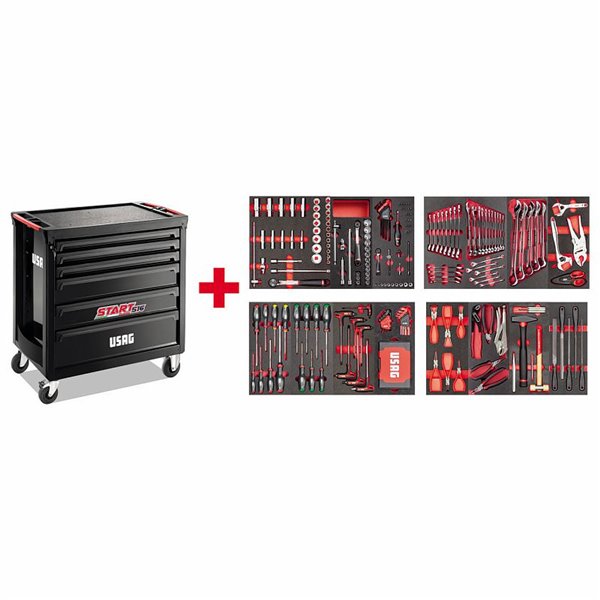 USAG 516 STXL6NMM  Carrello START XL con assortimento MANUTENZIONE 495 MC (300 pz)                