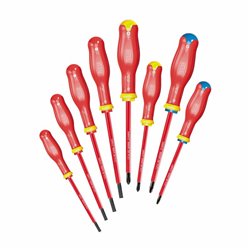 USAG 091 SH8  Serie di 8 giraviti per viti con intaglio, per viti con impronta a croce PHILLIPS® e per viti con impronta a croce