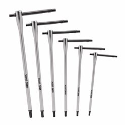 USAG 280 TK/SE6  Serie di 6 chiavi a T maschio esagonale con traversino scorrevole Peso gr 660              