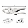 USAG 135 B  Pinza regolabile autobloccante a cremagliera con ganasce lunghe L mm 250 a mm 110 c mm 50          
