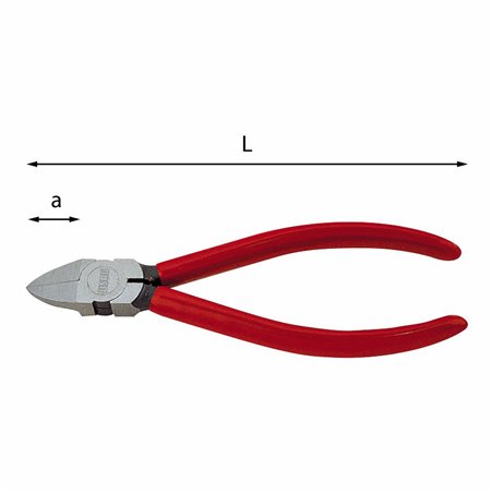 USAG 186 C  Tronchesi a tagliente raso diagonale per materiali plastici L mm 150 a mm 22            