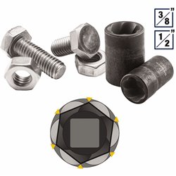 USAG 458 S20  Assortimento di estrattori per viti e dadi esagonali danneggiati (20 pz) LxPxH mm 210x130x60              