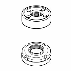 USAG 282 S10  Assortimento in cassetta di ABS con chiavi a compasso per ghiere a nasello tondo e quadro (10 pz) LxPxH mm 330x215