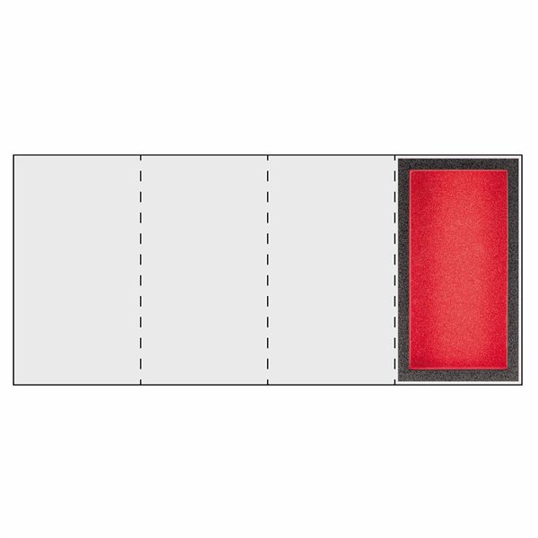 USAG 519 MSK1  Modulo in spugna bicolore vuoto per minuteria LxPxH mm 188x104x45 Peso gr 50            