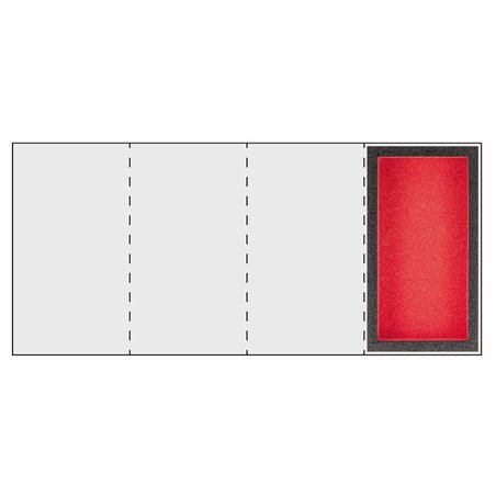 USAG 519 MSK1  Modulo in spugna bicolore vuoto per minuteria LxPxH mm 188x104x45 Peso gr 50            