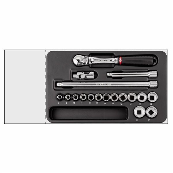 USAG 519/604BB  Modulo in termoformato assortito (18 pz) LxPxH mm 311x188x45 Peso kg 1,3            