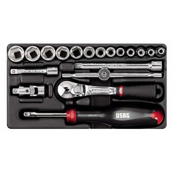 USAG 519/606AEB  Modulo in termoformato assortito (19 pz) LxPxH mm 104x188x45 Peso gr 500            