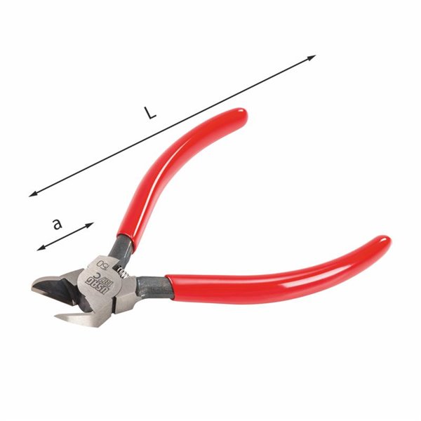 Usag 187 C tronchese a tagliente raso diagonale piegato a 45° per materiali plastici