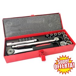 Usag 603 N 3/8 Assortment in sheet metal box with polygonal sockets (12 pcs)