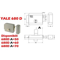 Yale 680 D Electric Lock - 50