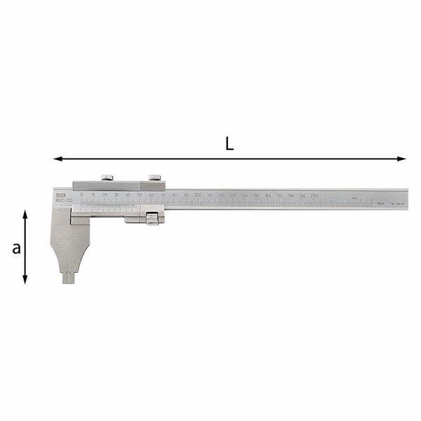 Usag 960 C 200/8  Vernier Caliper To 1/50 Mm