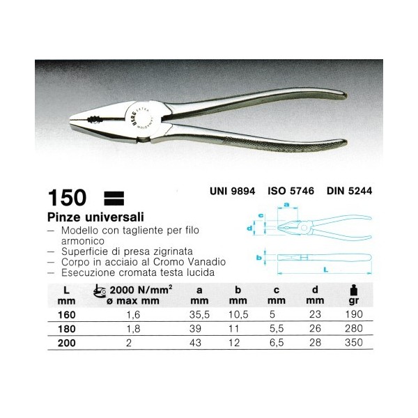 150  180  PINZA UNIVERSALE          (E)