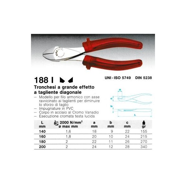 188 I 200  TRONCHESE  DIAGONALE (B)