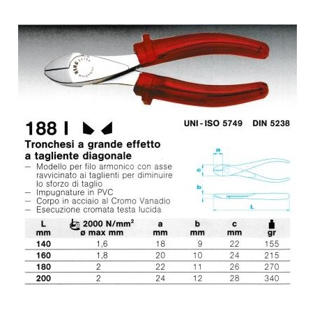 188 I 200  TRONCHESE  DIAGONALE (B)