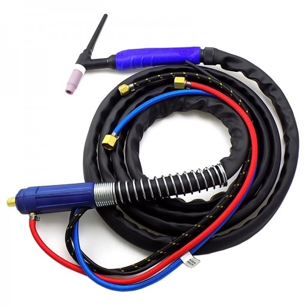 Torcia TIG 18 mt.4 + Guaina T,+ micro, Attacco centralizzato    Tig 18 E 