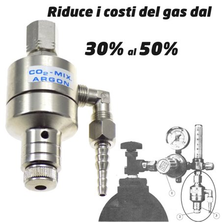 TECNO 2000 valve Gas economizer MIG-MAG-TIG