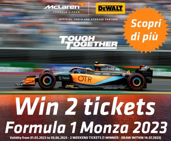Win 2 formula 1 weekend tickets Monza 1-2-3 September 2023
